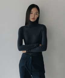 レタスロールネック_CHARCOAL NAVY