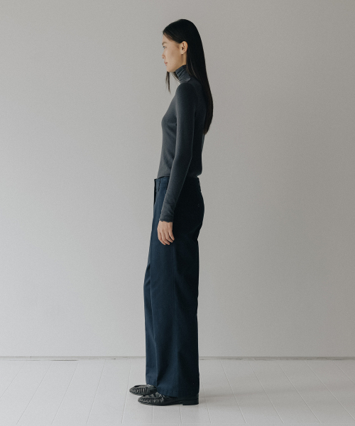 BLANKROOM HER(ブランクルームウーマン)の「レタスロールネック_CHARCOAL NAVY(Tシャツ/カットソー・レディース・その他・ONE)」の3枚目の写真