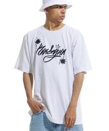 ラン&ガン 半袖Tシャツ ライトグレー ブラック