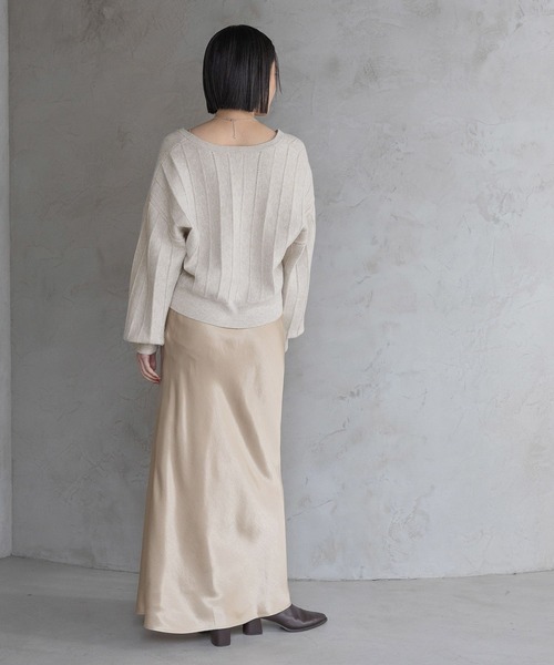 A part by（アパートバイ）の「アイレットニットカーディガン（カーディガン/ボレロ・レディース・グリーン/グレー系その他2/ネイビー/アイボリー・FREE）」の8枚目の写真