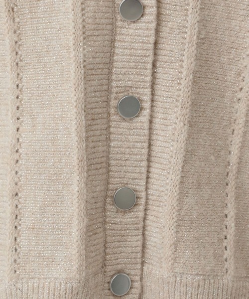 A part by（アパートバイ）の「アイレットニットカーディガン（カーディガン/ボレロ・レディース・グリーン/グレー系その他2/ネイビー/アイボリー・FREE）」の15枚目の写真