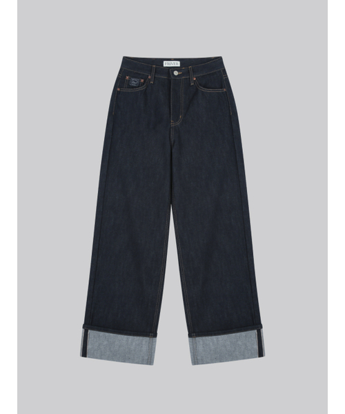 FRIVER07（フリバー07）の「Selvedge roll-up denim pants [FRFA03DP01]_Indigo（デニムパンツ・レディース・インディゴブルー・SMALL/MEDIUM）」の2枚目の写真