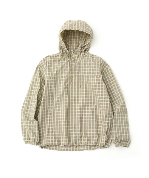 WMC(ダブリューエムシー)の「チェックウィンドブレーカー_BEIGE(ナイロンジャケット・メンズ・ベージュ・MEDIUM/LARGE)」の2枚目の写真