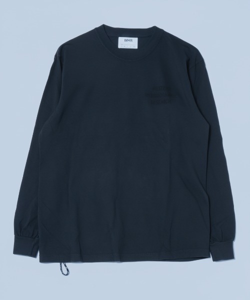 WESTERN HYDRODYNAMIC RESEARCH(ウェスタンハイドロダイナミックリサーチ)の「【Western Hydrodynamic Research/ウェスタン ハイドロダイナミック リサーチ】WORKER LS TEE US 同色プリント バックプリント ブランドロゴ ワンポイント 刺繍 ロンT(Tシャツ/カットソー・メンズ・アイボリー/ブラック/ネイビー・LARGE/MEDIUM)」の1枚目の写真