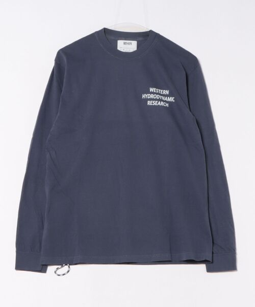 WESTERN HYDRODYNAMIC RESEARCH(ウェスタンハイドロダイナミックリサーチ)の「【Western Hydrodynamic Research/ウェスタン ハイドロダイナミック リサーチ】WORKER LS TEE US 同色プリント バックプリント ブランドロゴ ワンポイント 刺繍 ロンT(Tシャツ/カットソー・メンズ・アイボリー/ブラック/ネイビー・LARGE/MEDIUM)」の6枚目の写真