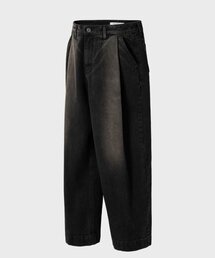 NONBLANK | ウォッシングデニムワイドフィットパンツ_BLACK(デニムパンツ)