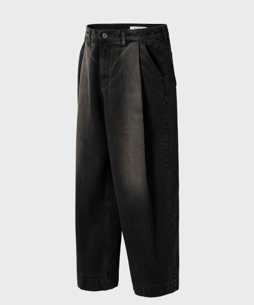 NONBLANK(ノンブランク)の「ウォッシングデニムワイドフィットパンツ_BLACK(デニムパンツ・メンズ・その他・MEDIUM/LARGE/X-LARGE)」の1枚目の写真