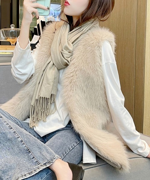 セール】フェイクファーベスト（ベスト）｜ONEP STAR（ワンピスター