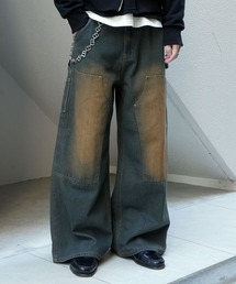 DOUBLE KNEE WIDE DENIM PAINTER PANTS/ダブルニー ワイドデニム ペインターパンツ