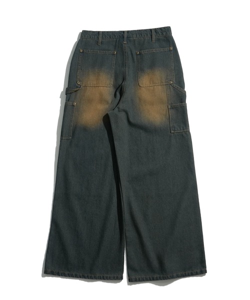 Starting Over（スターティングオーバー）の「DOUBLE KNEE WIDE DENIM PAINTER PANTS/ダブルニー ワイドデニム ペインターパンツ（デニムパンツ・メンズ・ブラック/ネイビー・L/M）」の6枚目の写真