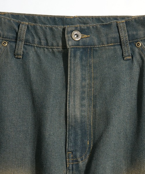 Starting Over（スターティングオーバー）の「DOUBLE KNEE WIDE DENIM PAINTER PANTS/ダブルニー ワイドデニム ペインターパンツ（デニムパンツ・メンズ・ブラック/ネイビー・L/M）」の7枚目の写真