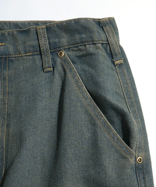 Starting Over（スターティングオーバー）の「DOUBLE KNEE WIDE DENIM PAINTER PANTS/ダブルニー ワイドデニム ペインターパンツ（デニムパンツ・メンズ・ブラック/ネイビー・L/M）」の9枚目の写真