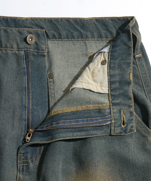 Starting Over（スターティングオーバー）の「DOUBLE KNEE WIDE DENIM PAINTER PANTS/ダブルニー ワイドデニム ペインターパンツ（デニムパンツ・メンズ・ブラック/ネイビー・L/M）」の10枚目の写真