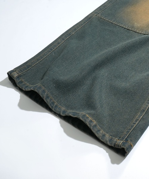 Starting Over（スターティングオーバー）の「DOUBLE KNEE WIDE DENIM PAINTER PANTS/ダブルニー ワイドデニム ペインターパンツ（デニムパンツ・メンズ・ブラック/ネイビー・L/M）」の12枚目の写真