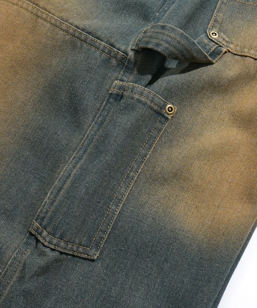 Starting Over（スターティングオーバー）の「DOUBLE KNEE WIDE DENIM PAINTER PANTS/ダブルニー ワイドデニム ペインターパンツ（デニムパンツ・メンズ・ブラック/ネイビー・L/M）」の13枚目の写真