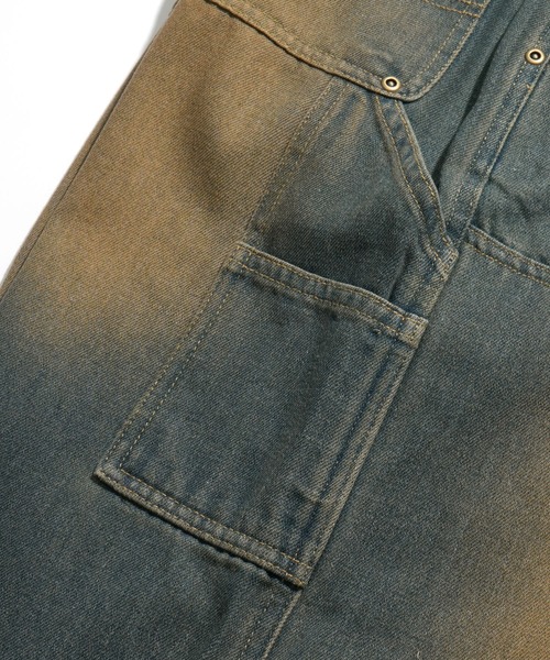 Starting Over（スターティングオーバー）の「DOUBLE KNEE WIDE DENIM PAINTER PANTS/ダブルニー ワイドデニム ペインターパンツ（デニムパンツ・メンズ・ブラック/ネイビー・L/M）」の14枚目の写真