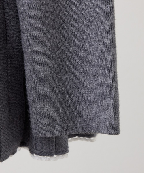 one after another NICE CLAUP（ワンアフターアナザーナイスクラップ）の「レース襟配色ニットセットアップ（セットアップ・レディース・アイボリー/ブラック/杢グレー・FREE）」の16枚目の写真