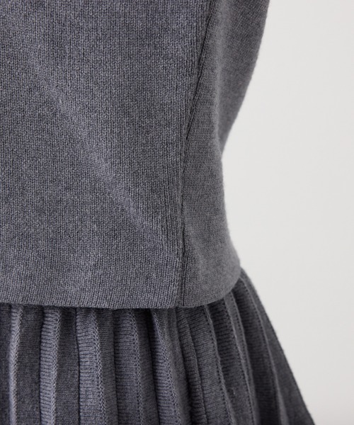 one after another NICE CLAUP（ワンアフターアナザーナイスクラップ）の「レース襟配色ニットセットアップ（セットアップ・レディース・アイボリー/ブラック/杢グレー・FREE）」の17枚目の写真