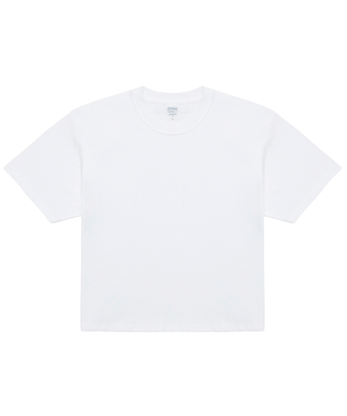 C WEAR BY THE GENIUS(シーウェアバイザジーニアス)の「ヘビーウェイト メンズ クロップTシャツ ホワイト(Tシャツ/カットソー・メンズ・その他・SMALL/MEDIUM/LARGE/X-LARGE/XX-LARGE)」の4枚目の写真