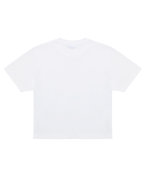 C WEAR BY THE GENIUS(シーウェアバイザジーニアス)の「ヘビーウェイト メンズ クロップTシャツ ホワイト(Tシャツ/カットソー・メンズ・その他・SMALL/MEDIUM/LARGE/X-LARGE/XX-LARGE)」の5枚目の写真