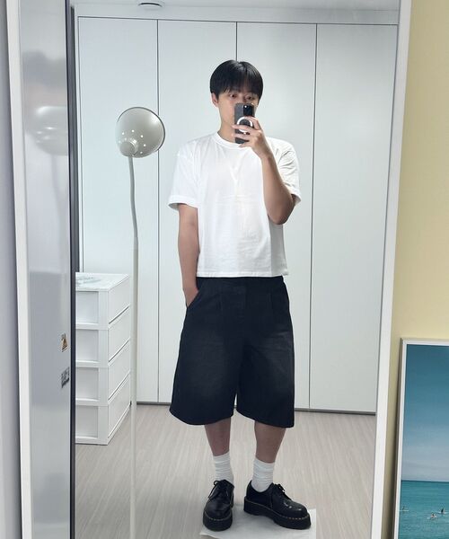 C WEAR BY THE GENIUS(シーウェアバイザジーニアス)の「ヘビーウェイト メンズ クロップTシャツ ホワイト(Tシャツ/カットソー・メンズ・その他・SMALL/MEDIUM/LARGE/X-LARGE/XX-LARGE)」の15枚目の写真