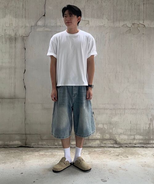 C WEAR BY THE GENIUS(シーウェアバイザジーニアス)の「ヘビーウェイト メンズ クロップTシャツ ホワイト(Tシャツ/カットソー・メンズ・その他・SMALL/MEDIUM/LARGE/X-LARGE/XX-LARGE)」の16枚目の写真