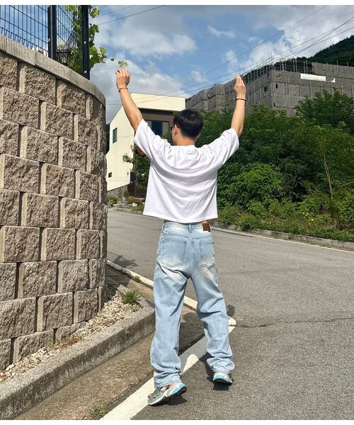 C WEAR BY THE GENIUS(シーウェアバイザジーニアス)の「ヘビーウェイト メンズ クロップTシャツ ホワイト(Tシャツ/カットソー・メンズ・その他・SMALL/MEDIUM/LARGE/X-LARGE/XX-LARGE)」の20枚目の写真