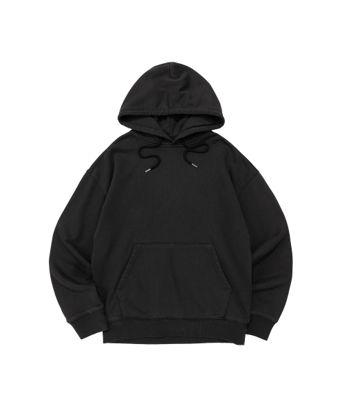 BECANVAS(ビキャンバス)の「BECANVAS PIGMENT DYDE OVERFIT HOOD (BLACK)(パーカー・レディース・ブラック・LARGE/MEDIUM/SMALL/X-LARGE)」の1枚目の写真