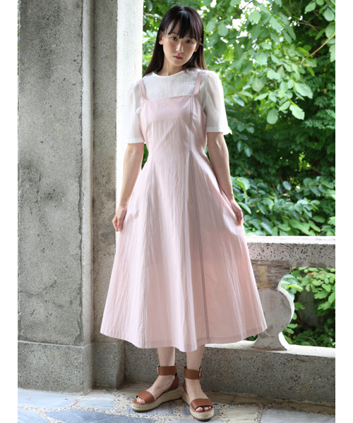 PAUL&ALICE(ポール&アリス)の「SUMMER COTTON CAMISOLE DRESS / PINK(ワンピース・レディース・ピンク・FREE)」の3枚目の写真