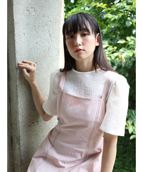 PAUL&ALICE(ポール&アリス)の「SUMMER COTTON CAMISOLE DRESS / PINK(ワンピース・レディース・ピンク・FREE)」の4枚目の写真