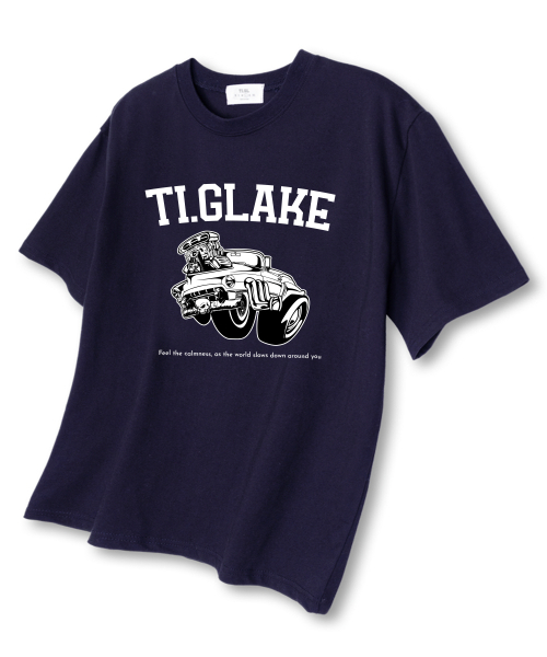 TI.GLAKE(ティーグレイク)の「ダウンアラウンド オーバーサイズ 半袖Tシャツ ネイビー(Tシャツ/カットソー・メンズ・その他・LARGE/X-LARGE/XX-LARGE)」の1枚目の写真