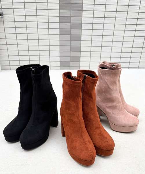 Tomieco(トミエコ)の「厚底ブーツ チャンキーヒール(ブーツ・レディース・ブラック/ブラウン系その他/ブラック系その他/ダークブラウン/ベージュ系その他・S/M/L/LL)」の21枚目の写真