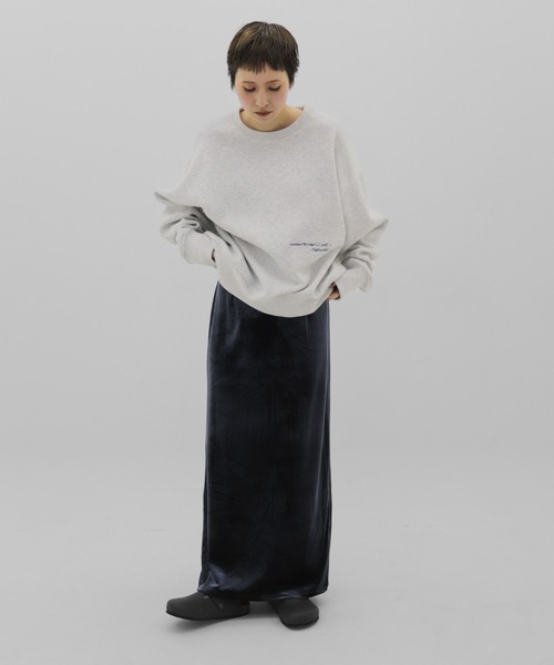 lit(リット)の「Velor Long Tight Skirt(スカート・レディース・ブラウン系その他/ブラック/ブルー・FREE)」の9枚目の写真