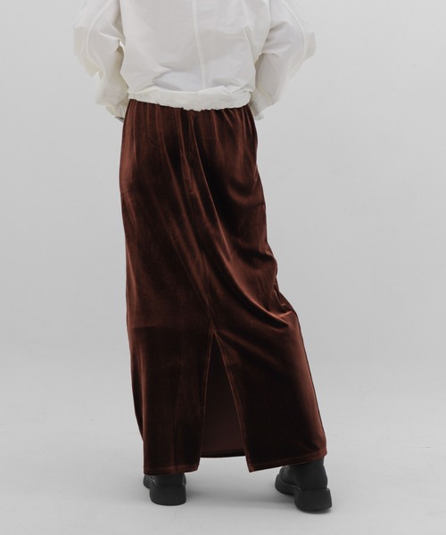 lit(リット)の「Velor Long Tight Skirt(スカート・レディース・ブラウン系その他/ブラック/ブルー・FREE)」の19枚目の写真