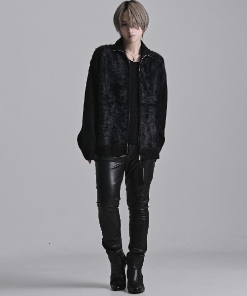 CavariA（キャバリア）の「『CavariA/キャバリア』ファー切り替えニットブルゾン（その他アウター・メンズ・グレー/ブラック・L/M）」の15枚目の写真