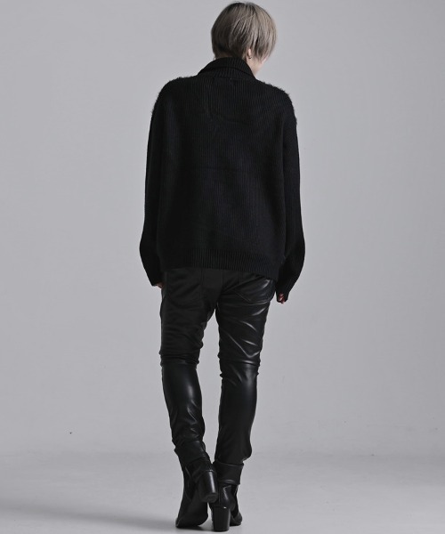 CavariA（キャバリア）の「『CavariA/キャバリア』ファー切り替えニットブルゾン（その他アウター・メンズ・グレー/ブラック・L/M）」の16枚目の写真