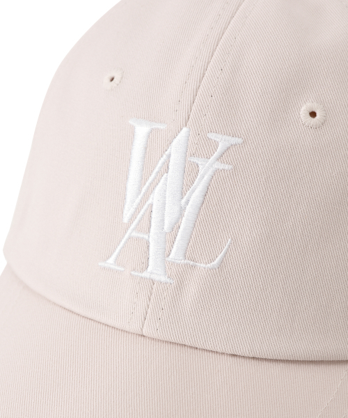 WOOALONG(ウアロン)の「Signature Logo ball cap_WARM BEIGE(キャップ・レディース・ベージュ・MEDIUM/SMALL)」の4枚目の写真