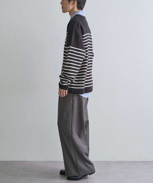 CRAFT STANDARD BOUTIQUE（クラフトスタンダードブティック）の「パネルボーダーニットプルオーバー＜ホームケア可能＞（ニット/セーター・メンズ・ブルー系その他2/ホワイト系その他4/ブラック系その他4・XL/M/L）」の8枚目の写真