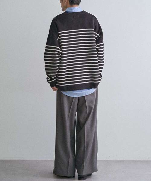CRAFT STANDARD BOUTIQUE（クラフトスタンダードブティック）の「パネルボーダーニットプルオーバー＜ホームケア可能＞（ニット/セーター・メンズ・ブルー系その他2/ホワイト系その他4/ブラック系その他4・XL/M/L）」の9枚目の写真