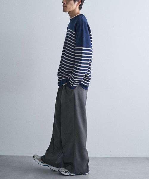 CRAFT STANDARD BOUTIQUE（クラフトスタンダードブティック）の「パネルボーダーニットプルオーバー＜ホームケア可能＞（ニット/セーター・メンズ・ブルー系その他2/ホワイト系その他4/ブラック系その他4・XL/M/L）」の14枚目の写真