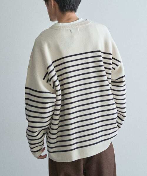 CRAFT STANDARD BOUTIQUE（クラフトスタンダードブティック）の「パネルボーダーニットプルオーバー＜ホームケア可能＞（ニット/セーター・メンズ・ブルー系その他2/ホワイト系その他4/ブラック系その他4・XL/M/L）」の18枚目の写真