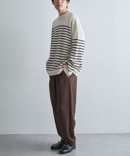 CRAFT STANDARD BOUTIQUE（クラフトスタンダードブティック）の「パネルボーダーニットプルオーバー＜ホームケア可能＞（ニット/セーター・メンズ・ブルー系その他2/ホワイト系その他4/ブラック系その他4・XL/M/L）」の20枚目の写真