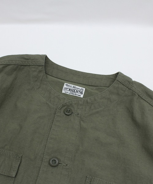 RNA-N（アールエヌエーエヌ）の「J2179 ノーカラーワークジャケット（ノーカラージャケット・レディース・オリーブ/ブラック/ナチュラル・FREE）」の22枚目の写真