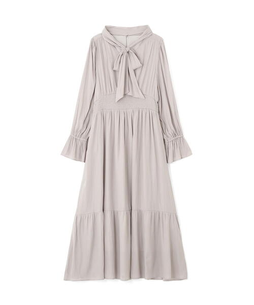 PROPORTION BODY DRESSING（プロポーションボディドレッシング）の「タイ付きギャザーワンピース / 1216140101（ワンピース・レディース・ダークグレー/グレー/ブルー・P/S/MEDIUM）」の4枚目の写真