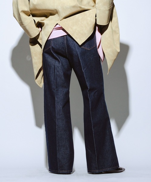 Wrangler（ラングラー）の「＜Wrangler＞別注タックストレートパンツ（デニムパンツ・レディース・ネイビー/ブラック・LARGE/MEDIUM）」の8枚目の写真