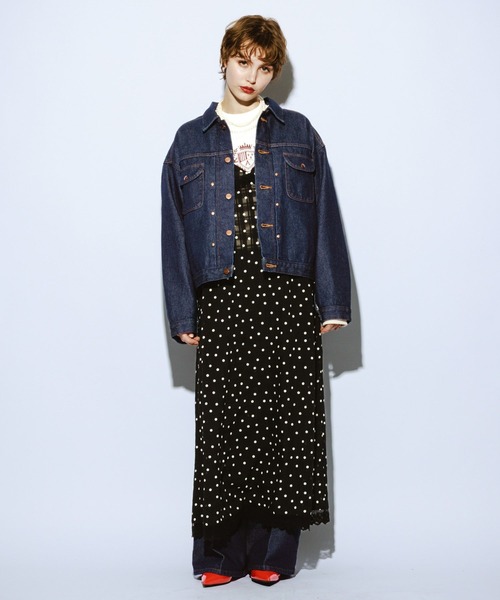 Wrangler（ラングラー）の「＜Wrangler＞別注タックストレートパンツ（デニムパンツ・レディース・ネイビー/ブラック・LARGE/MEDIUM）」の9枚目の写真