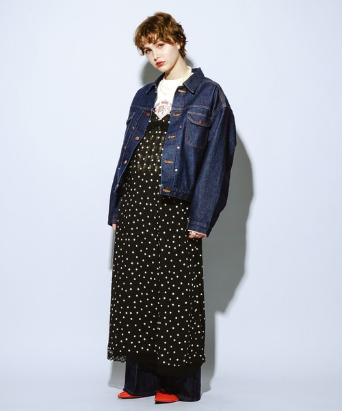 Wrangler（ラングラー）の「＜Wrangler＞別注タックストレートパンツ（デニムパンツ・レディース・ネイビー/ブラック・LARGE/MEDIUM）」の11枚目の写真