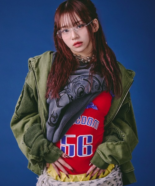 GALFY（ガルフィー）の「GALFY-チラリズムパーカー（パーカー・メンズ・カーキ/ブラック/チャコール・XL/L）」の10枚目の写真