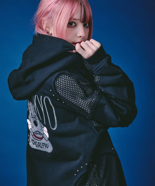 GALFY（ガルフィー）の「GALFY-チラリズムパーカー（パーカー・メンズ・カーキ/ブラック/チャコール・XL/L）」の7枚目の写真