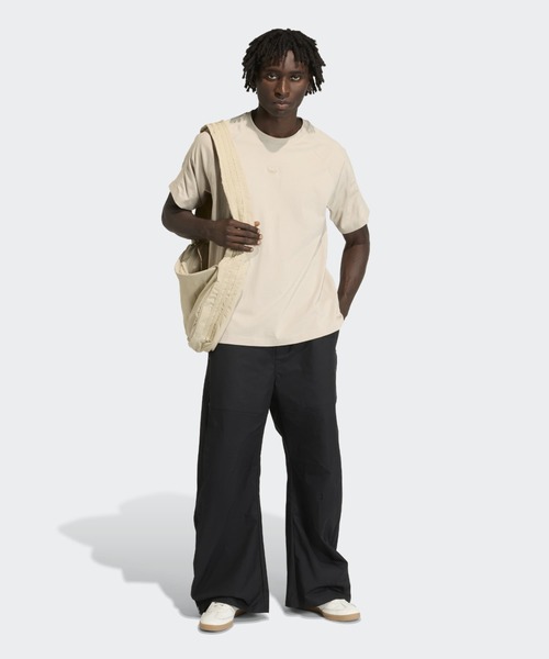 adidas（アディダス）の「adidas/アディダス ORI PREMIUM ESSENTIALS WIDE PANTS トレフォイルロゴ ツイルワイドパンツ 2026年春夏（チノパンツ・メンズ・ブラック/ベージュ・34/32/30/28）」の12枚目の写真